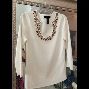 Jeweled Cable & Gauge sweater